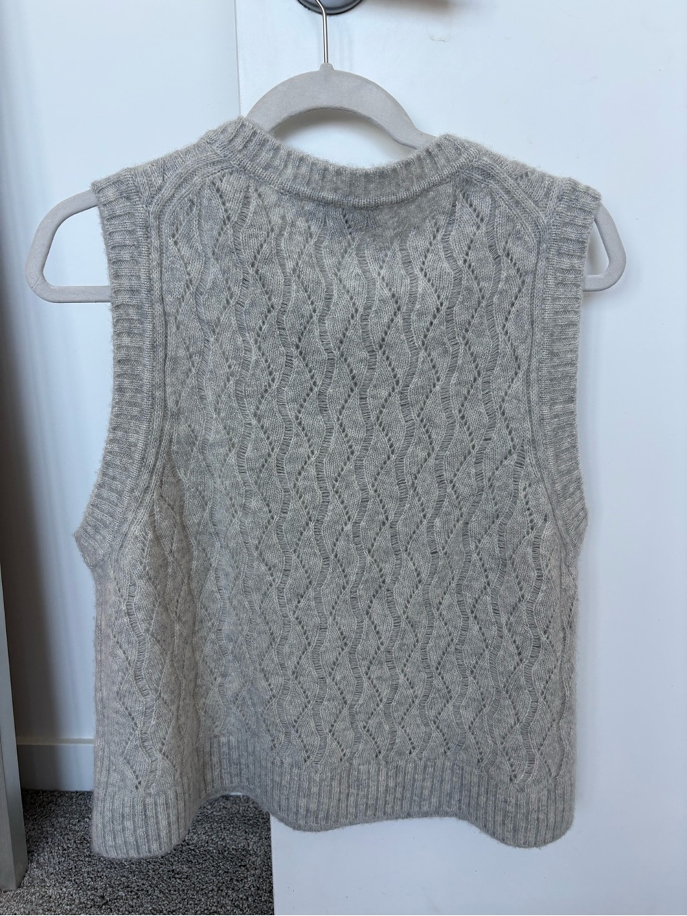 ME+EM Cashmere (75%) Knit Vest grey melange sz L - Picture 2 of 7